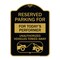 Signmission Reserved Parking for Todays Performer Unauthorized Vehicles Towed Away Aluminum, A-DES-BG-1824-23072 A-DES-BG-1824-23072 - alternate 1